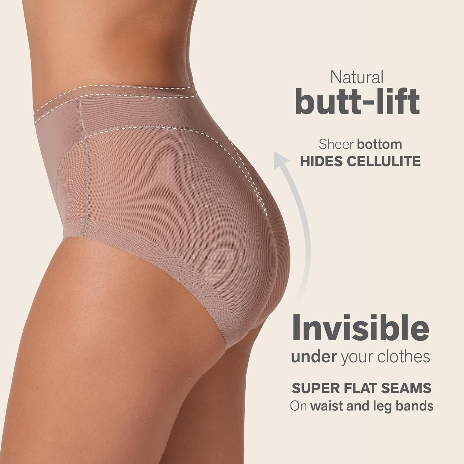 Leonisa Invisible High Waisted Tummy Control Underwear - Shapewear Panties For Women - Image 4