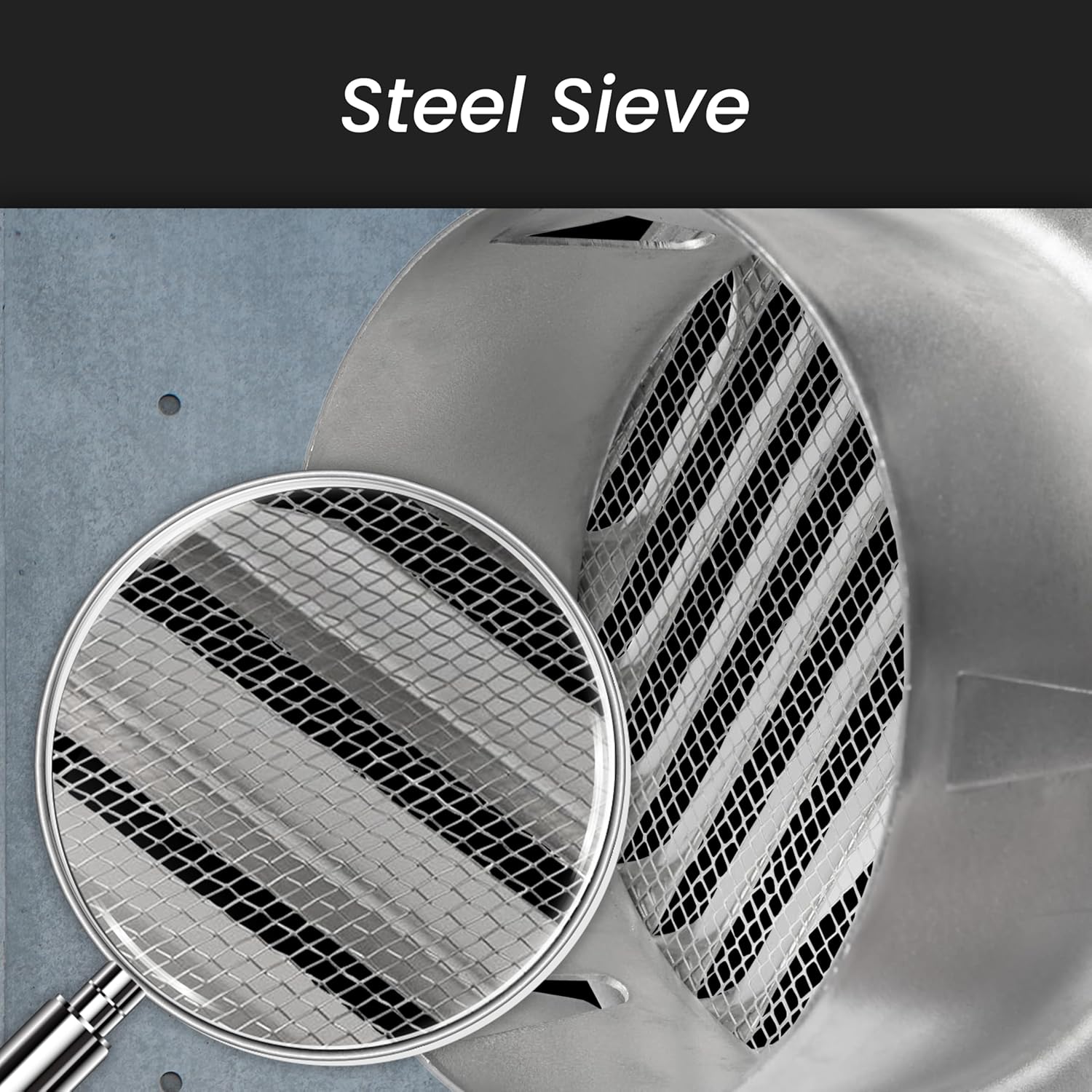 Repa Market 10 Inch Aluminum Louver Vent Cover/Wall or Duct Mount Exhaust and Intake Air Grille with Built-in Steel Mesh Screen/Exterior Duct Termination Vent/Universal Aluminum Soffit Vents