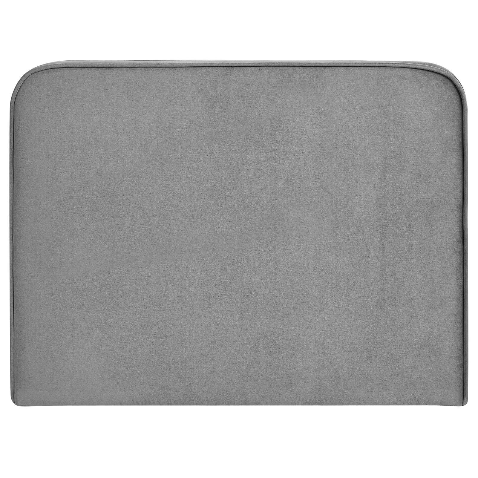 IDIMEX Cabecero Lunar 90 cm gris – Headboard con fijación a la pared, cabecero de cama para canapé, terciopelo suave, cabecero de cama moderno