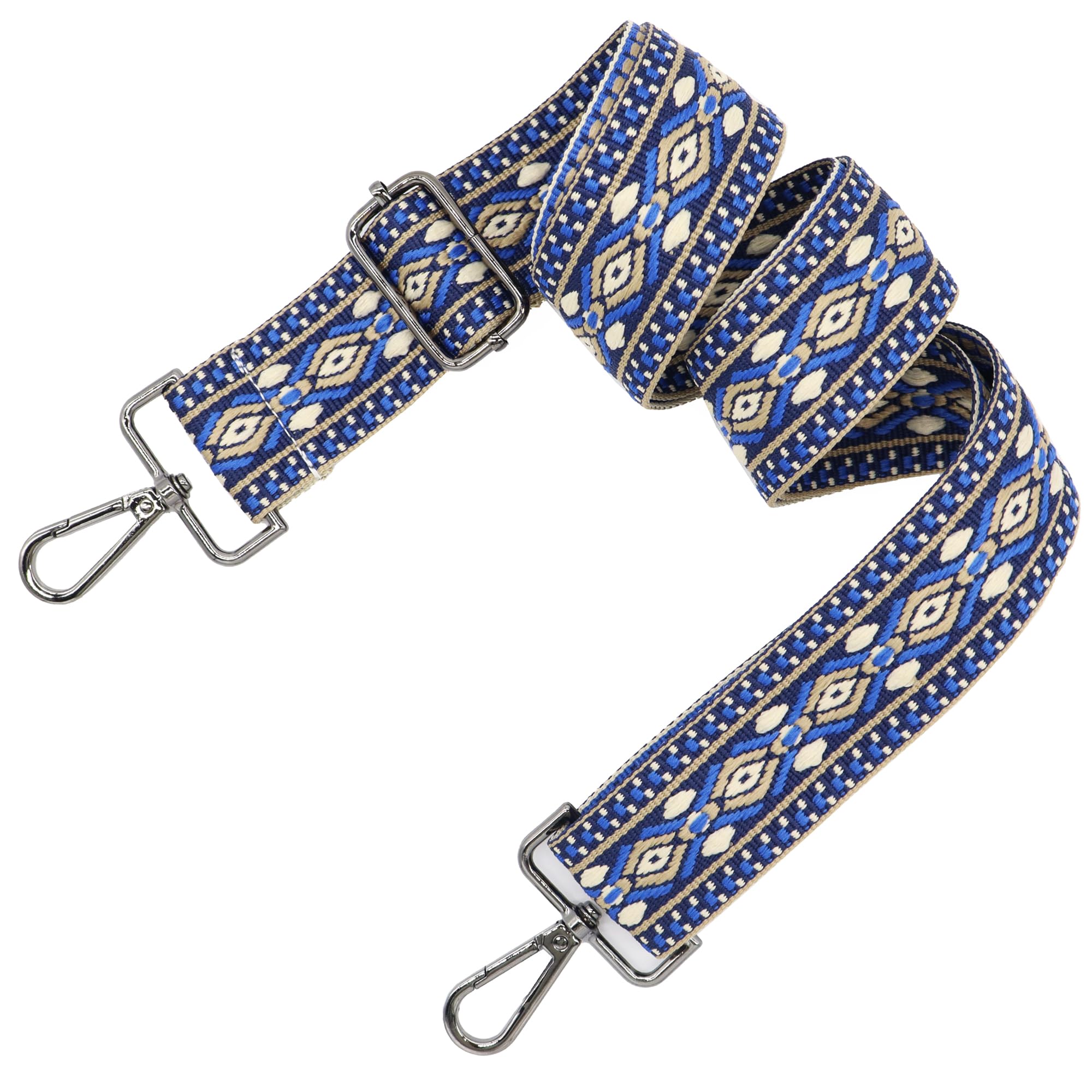 LEMEDE Purse Strap Adjustable Replacement Crossbody Bag Straps Retro Jacquard Embroidery Shoulder Straps for Shoulder Bag