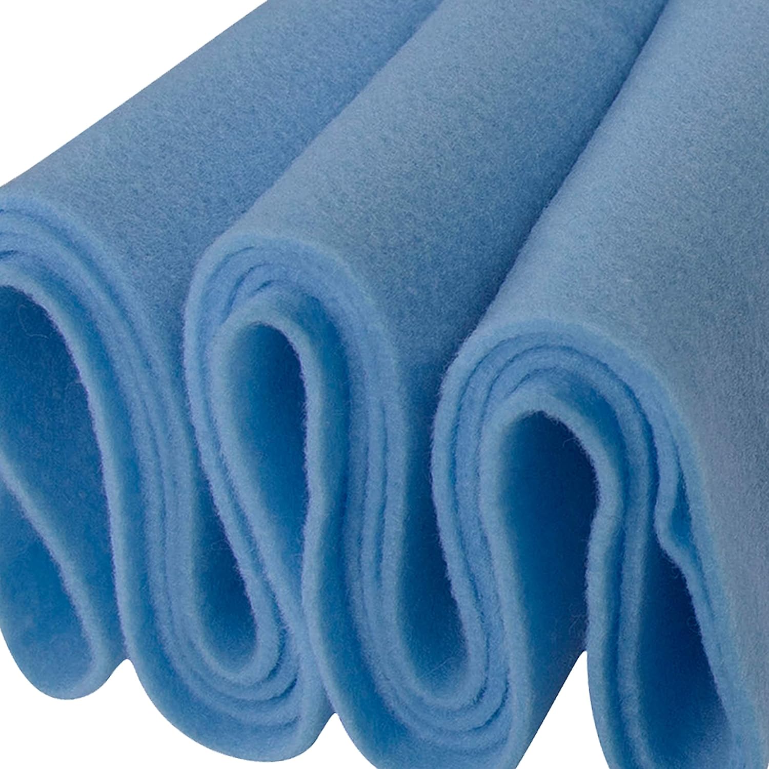 Felt Fabric | 72 inches Wide & 1.6mm Thick Baby Blue Fabric | Non-Stiff, Soft Fabric Material | Felt Fabric by The Yard | Soft Felt Roll for Crafts, Sewing and Padding, | 20 Yards Fabric Baby Blue