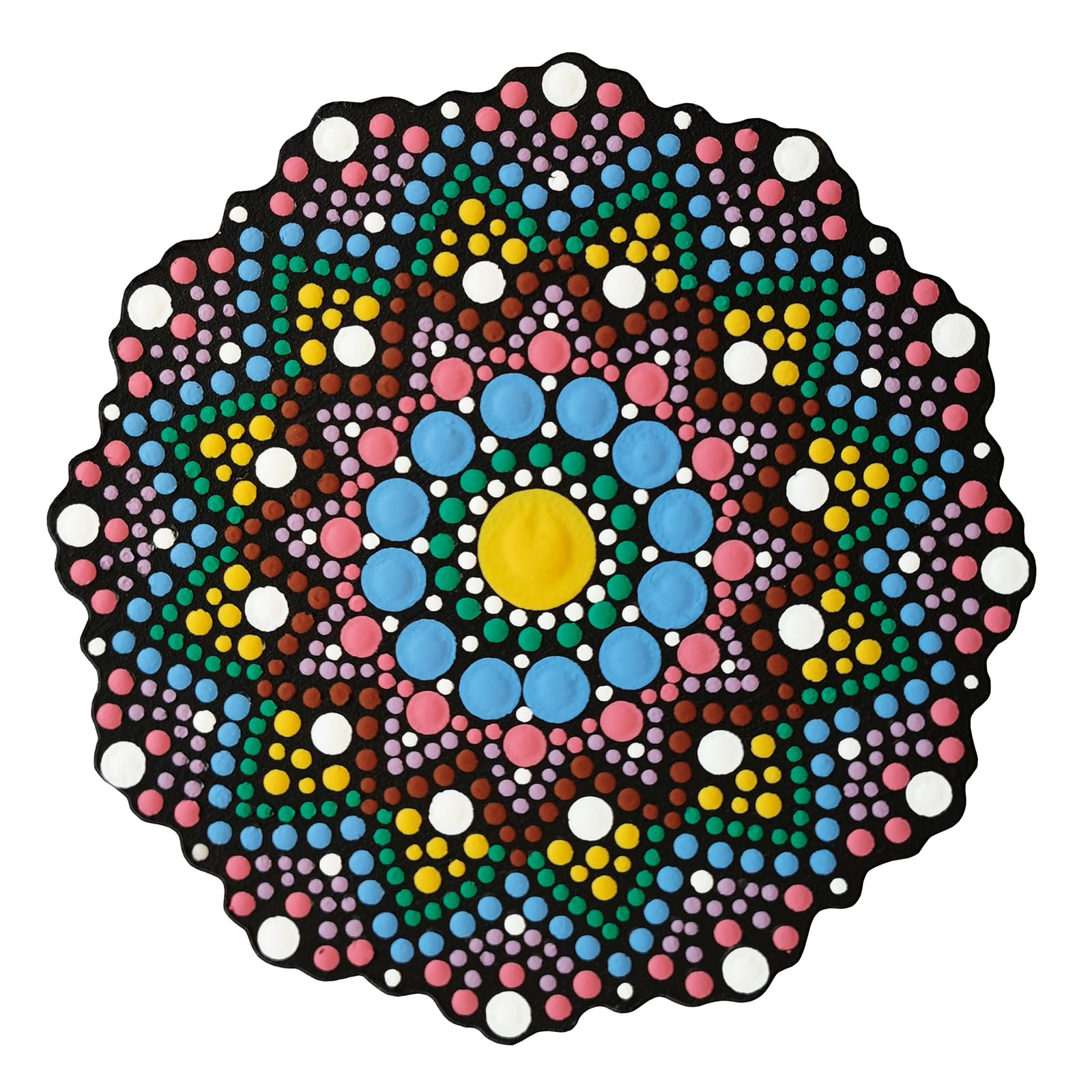 Aladine - Kit Mandala in Dot Painting - Cofanetto 4 stencil Mandala & Strumenti Dot Painting - 85496