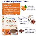 TummyFriendly Foods Certified Organic Sprouted Ragi, Almonds, Oats, Sweet Potato Porridge Mix | Made of Sprouted Ragi Powder, Almond Cereal Organic. Sprouted for Calcium, Iron | Maximum Nutrition From Real Food | Available in Trial Packs too | Shelf-life 9 month | 200g (RagiAlmond) gallery image