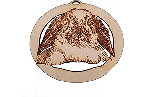Personalized Lop Eared Bunny Ornament for the Christmas Tree