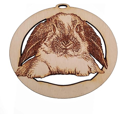 Personalized Lop Eared Bunny Ornament for the Christmas Tree