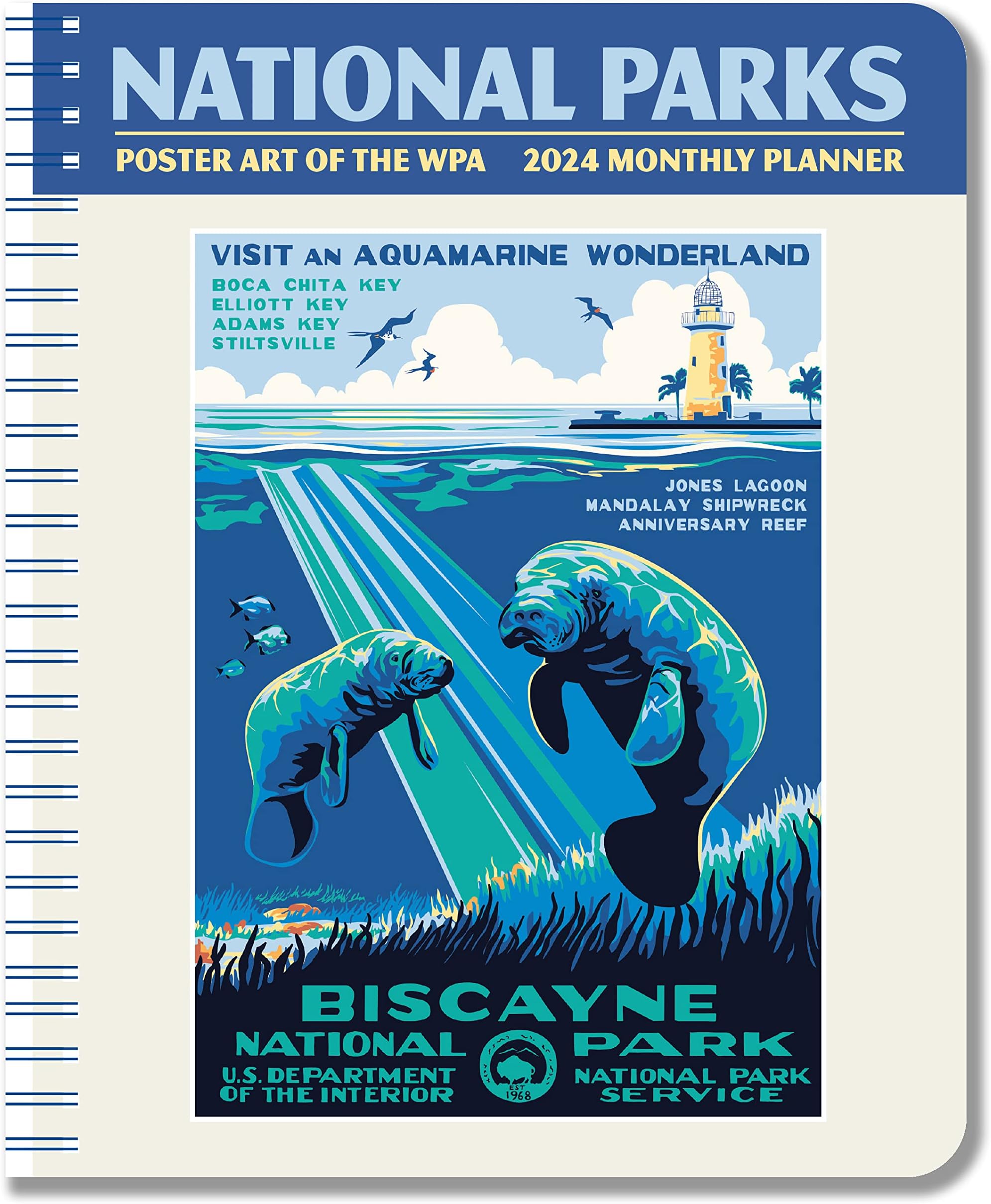 2024 National Parks Poster Art of The WPA Monthly Planner