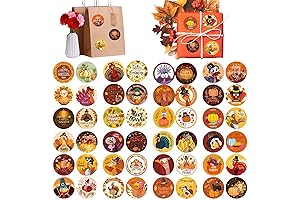 Fall Autumn Thanksgiving Day Round Stickers