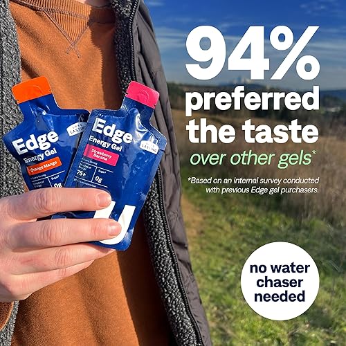 Vista 5 de UCAN Edge Energy Gel Shots, Paquete de variedad (12, paquetes de 2 onzas) para correr, entrenamiento, ejercicios, fitness, ciclismo, Crossfit