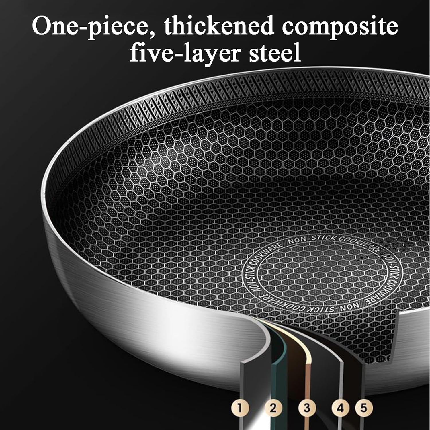 Frying Pans Nonstick Stainless Steel Heat Resistant