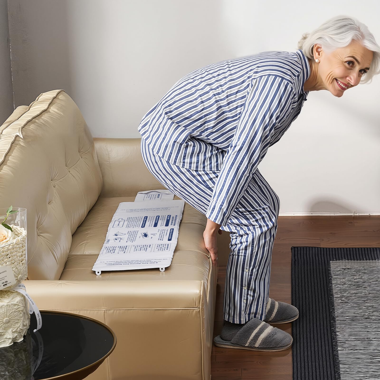 VEVOR Sistema de Alarma de Cama Alerta Temprana 254 x 889 mm Almohadilla de Sensor de Cama Inalámbrica con Botón de Llamada y Buscapersonas Almohadilla Prevención de Caídas para Personas Mayores