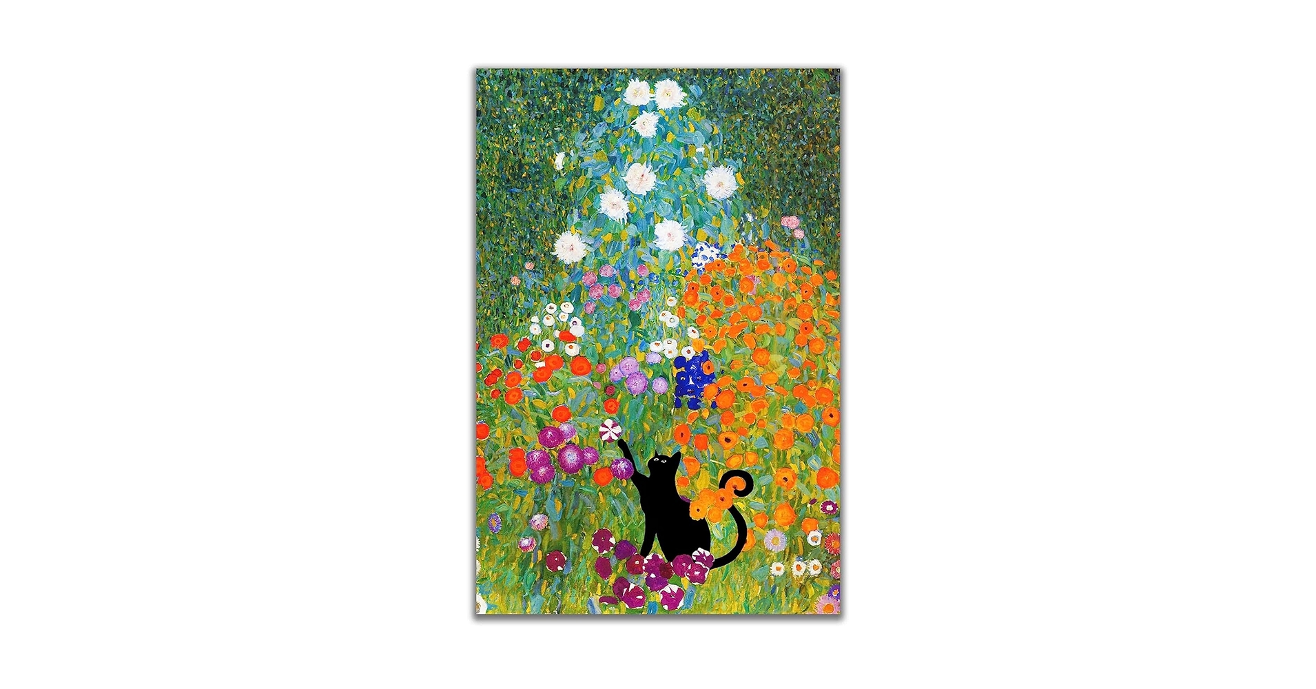 Amazon.co.jp: グスタフクリムトポスターとプリント黒猫壁アート