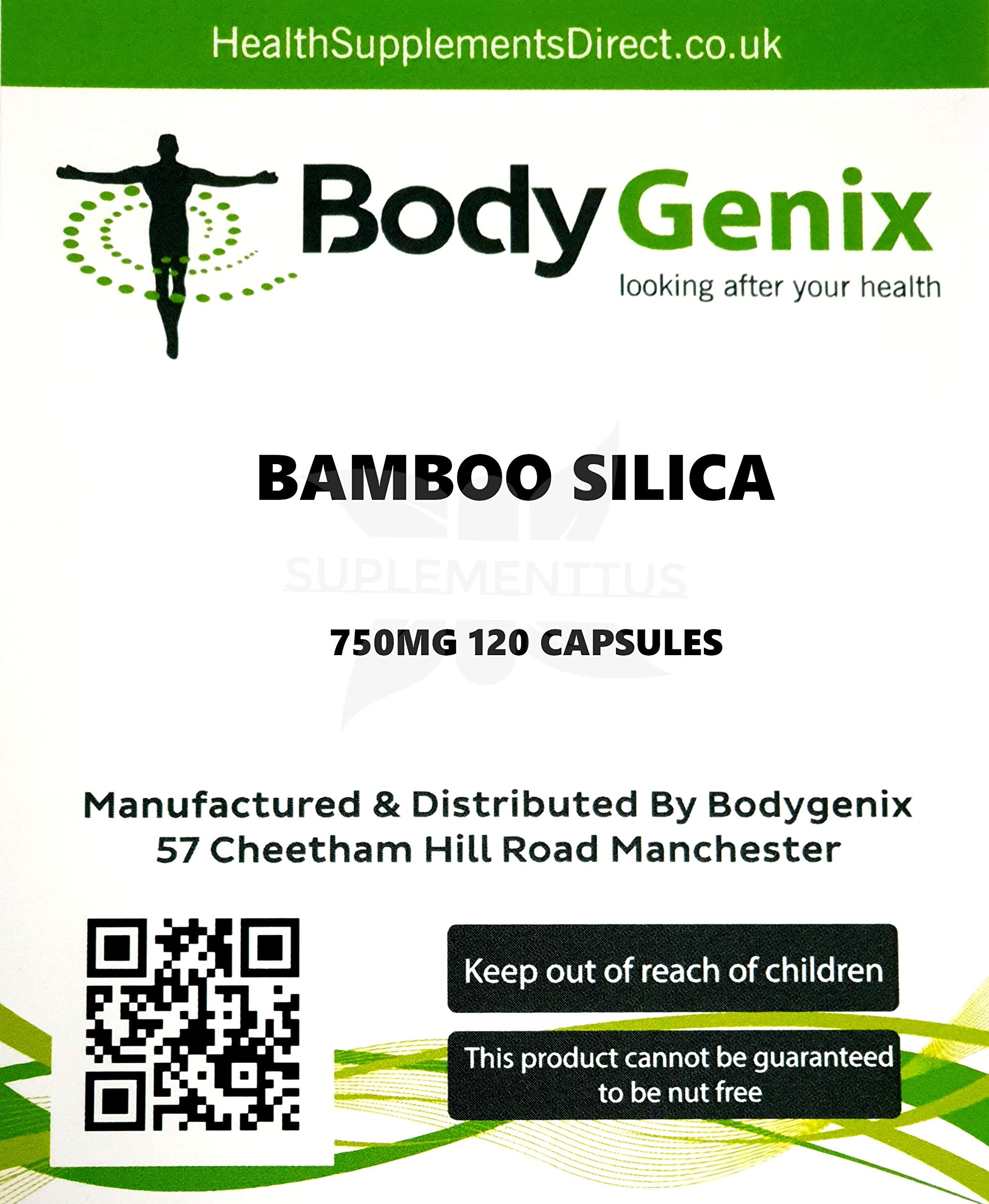 Bamboo Silica 750mg Capsules Natural Supplement - SUPLEMENTTUS UK Manufactured (120)