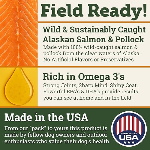 Miniatura 8 de DogBone Aceite de pescado Omega 3 para perros – Suplemento EPA + DHA para cadera y articulaciones, corazón y piel – ácidos grasos Omega 6 – Ayuda a