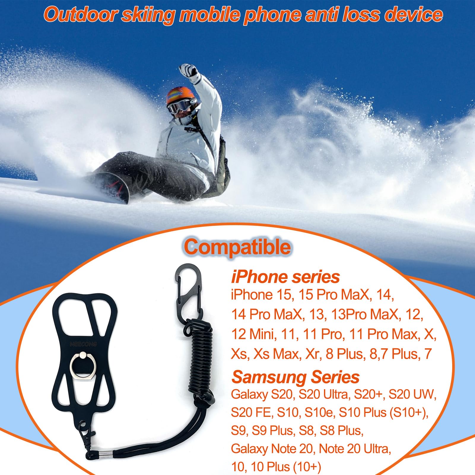 Amazon.com: NEECONG Lanyard Holder, Universal Fishing Protect Rugged Phone  Tether and Ring Grip, Compatible with Most Smartphones : Cell Phones &  Accessories