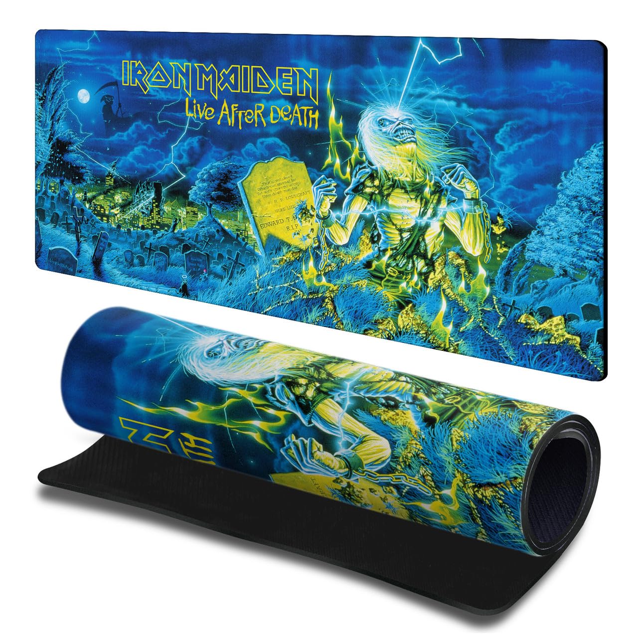 Head Case Designs Officially Licensed Iron Maiden Live After Death Graphic Art 23.62 x 11.81 x 0.12 inches (600 x 300 mm) - L Gaming Office Desk PC Keyboard Mouse Mat Pad