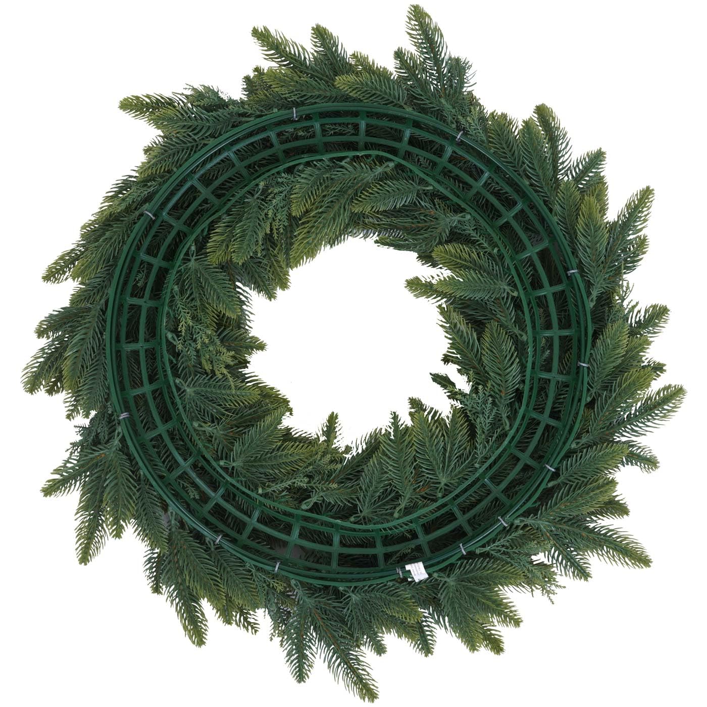 Mendler Künstlicher Kranz HWC-O98 Ø 60cm - grüne Tanne | Türkranz, Tischkranz, Deko, künstlich