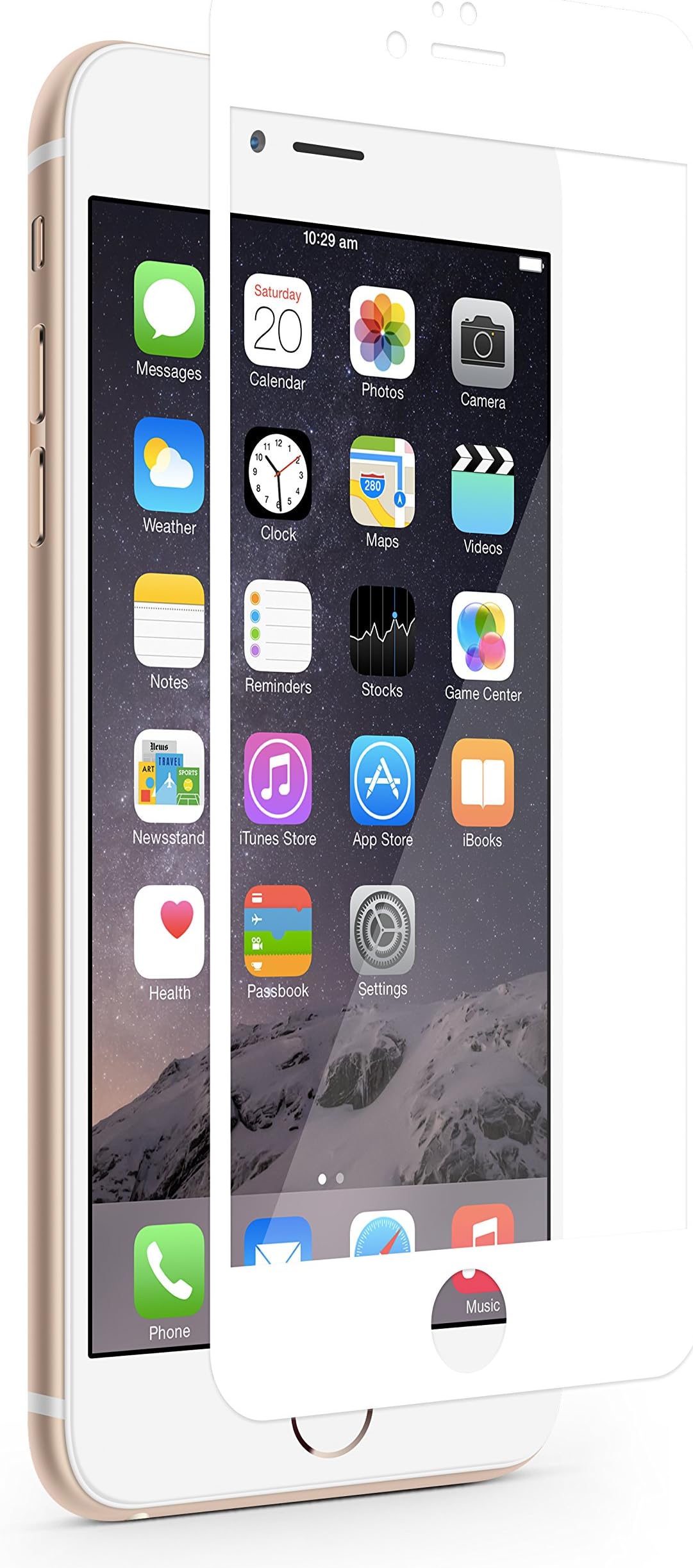 Moshi iVisor Glass - iPhone 6 Plus /6s Plus Screen Protector (Edge to Edge) - White