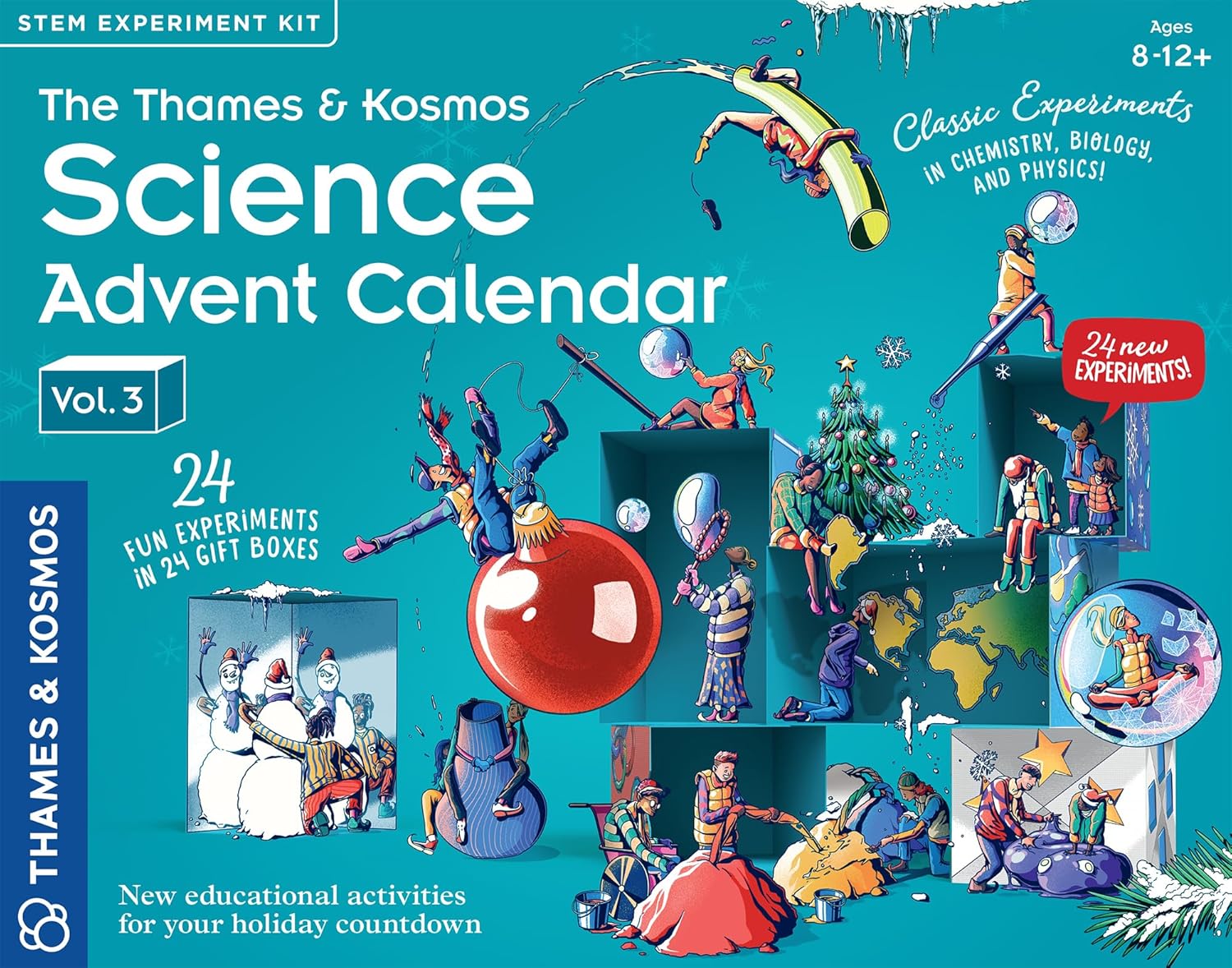 The Thames & Kosmos Science Advent Calendar Vol 3 | 24 Daily STEM Experiments in Chemistry, Biology & Physics, Countdown to Winter Holiday Celebrations | Fun, Wholesome Family Tradition (2025 Version)