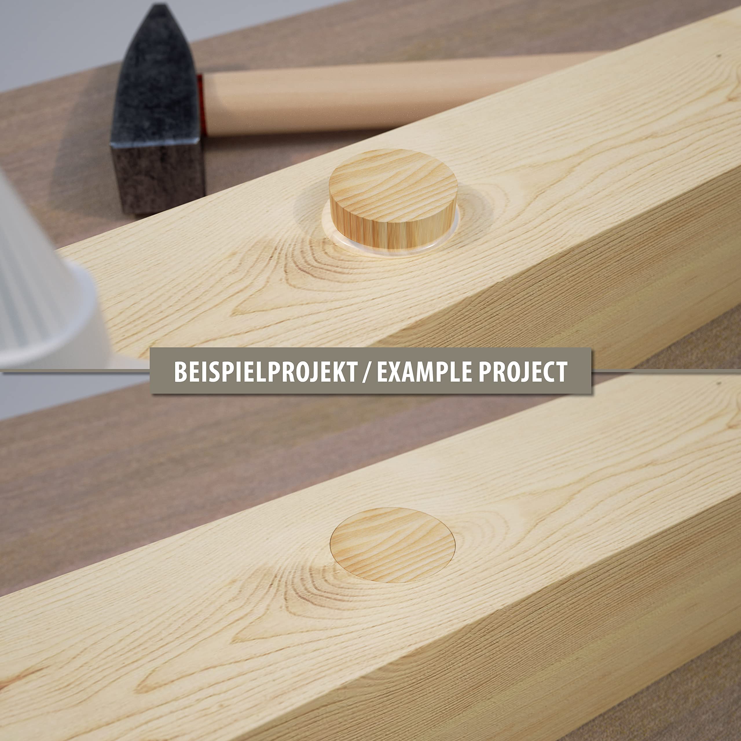 TOX Miniset Cookie Wood mit Querholzplättchen aus Fichtenholz zum Reparieren und Ausbessern von fehlerhaften Stellen im Holz in verschiedenen Größen, 1x Box, 094900300