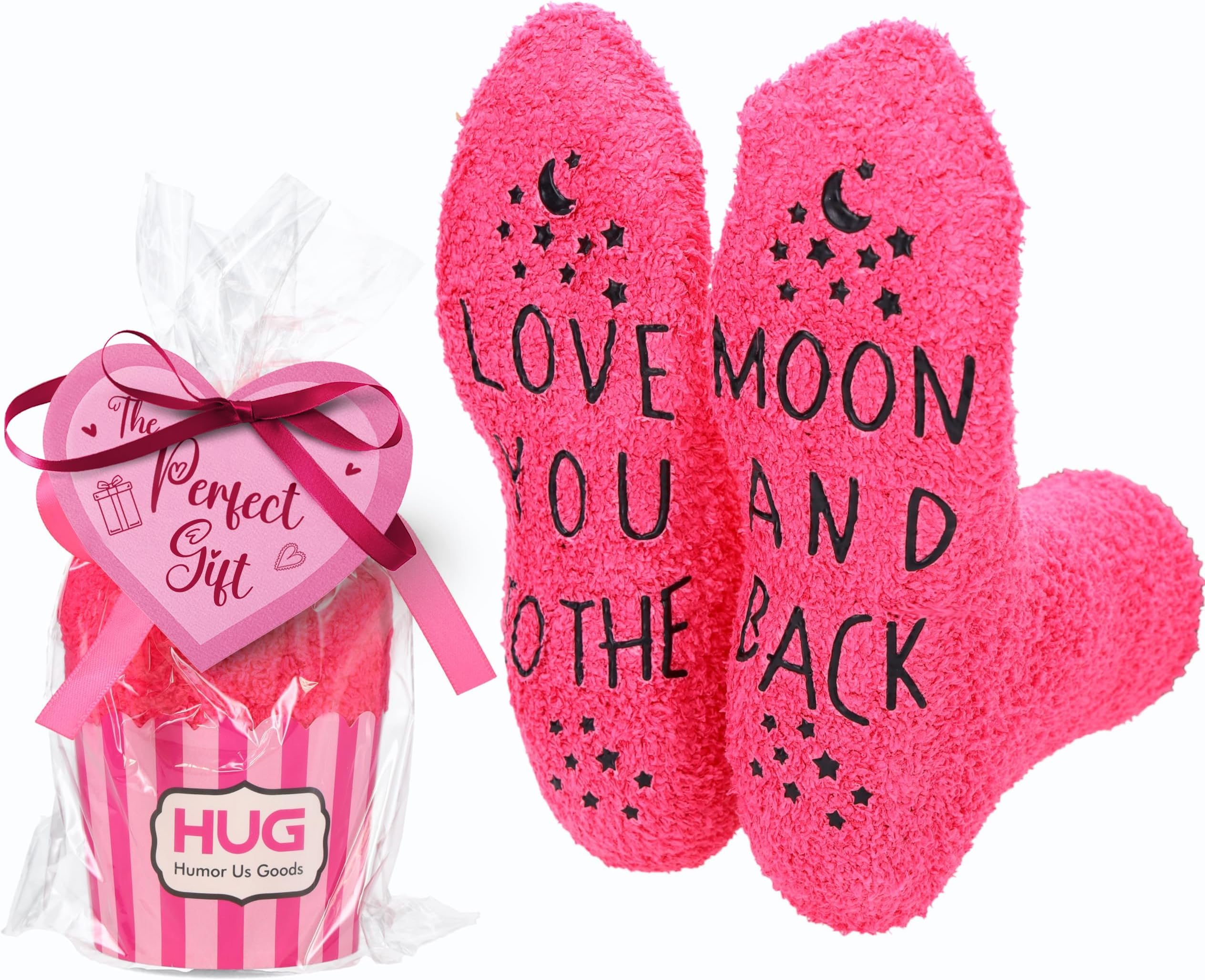 Humor Us Home Goods Funny Socks for Women Girlfriends - Fuzzy Socks - Birthday or Valentines Day Gifts for Women, Girlfriends