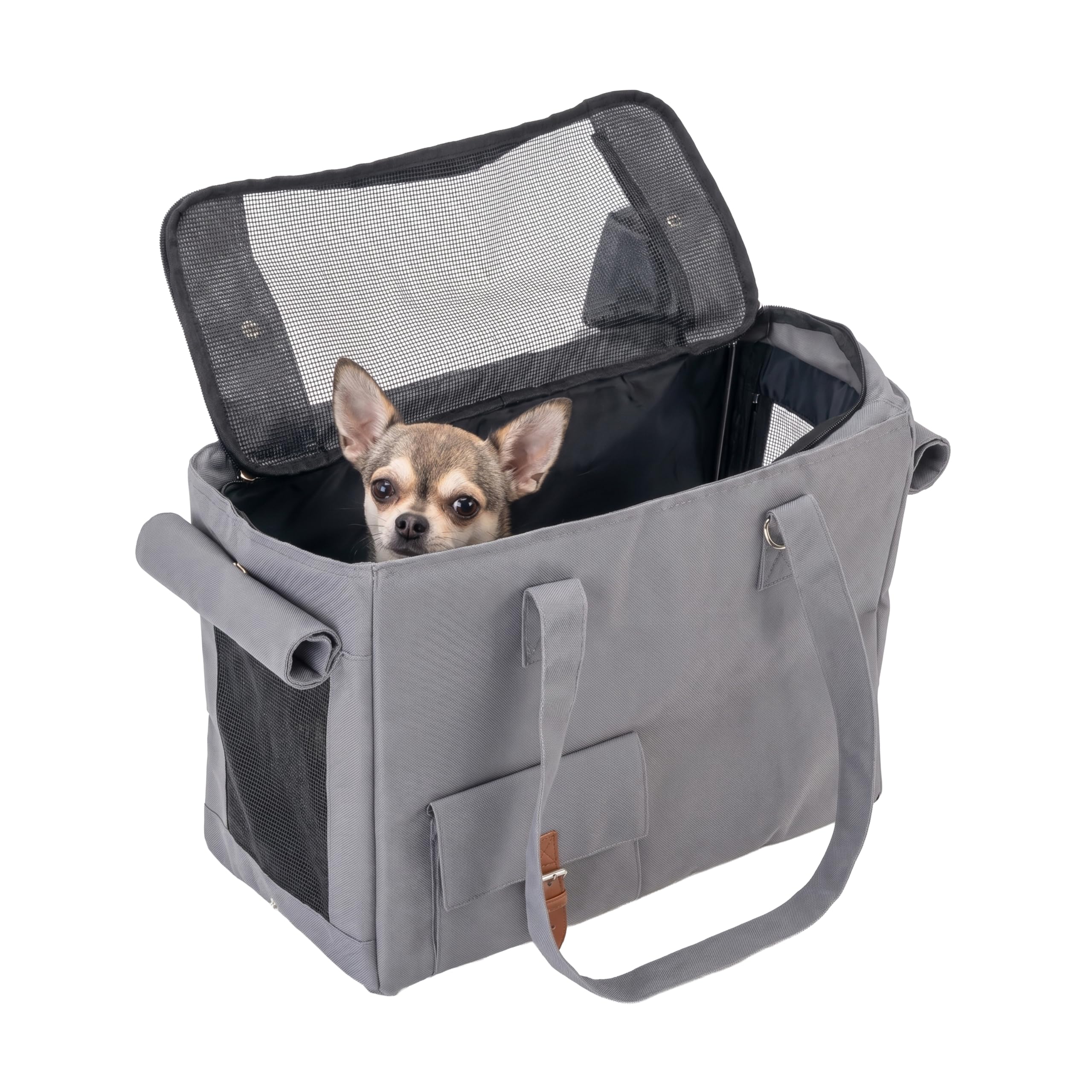Ferplast Trasportino per Cani JETSET, Trasportino Gatto, Zaino per Cani, Cinghia di Sicurezza, Max 12 kg, 40 x 20 x h 30 cm