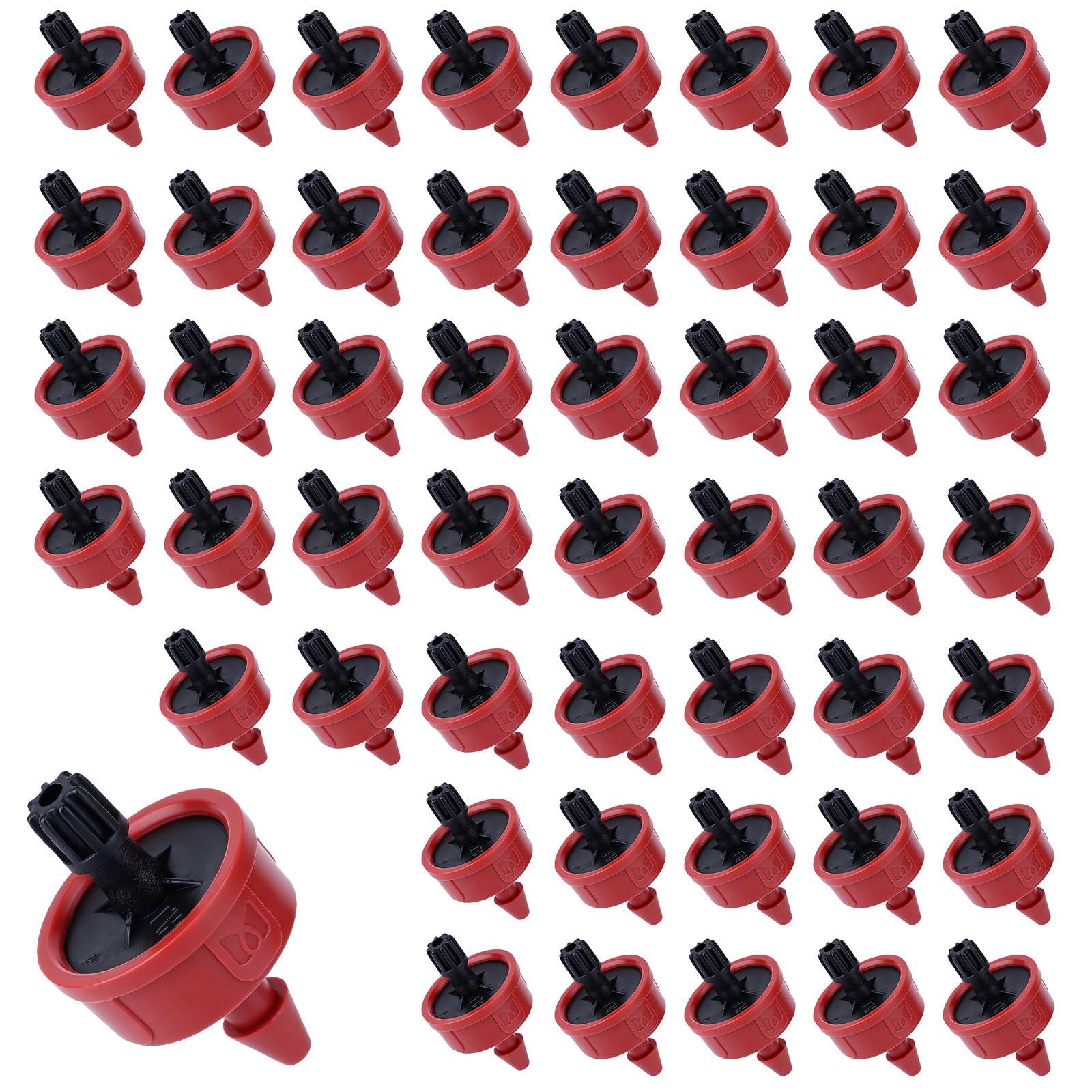 NQEUEPN 50pcs Pressure Compensating Drippers, Drip Irrigation Spot Emitters