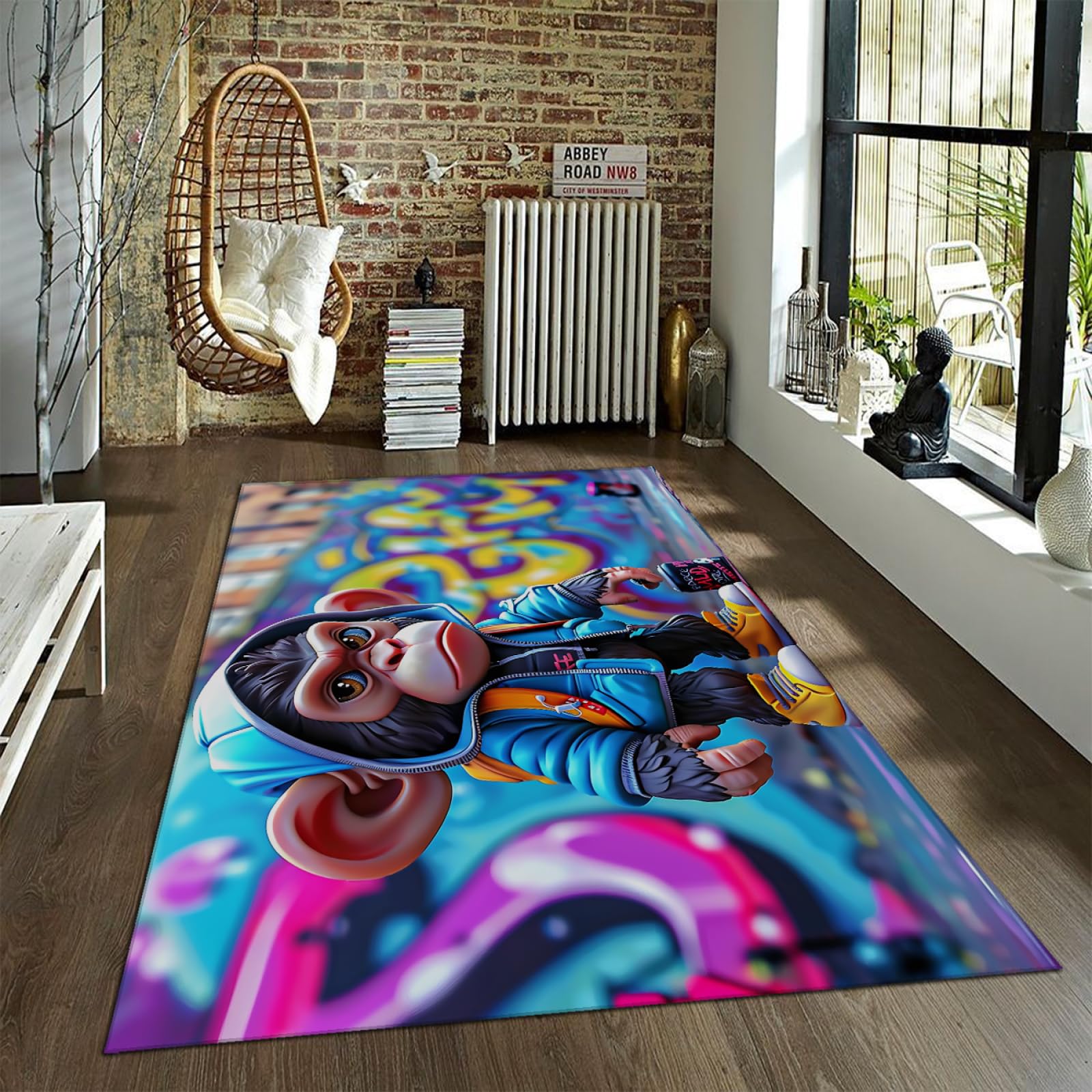 Tapis de sol Gorilla antidérapant et robuste pour grand salon