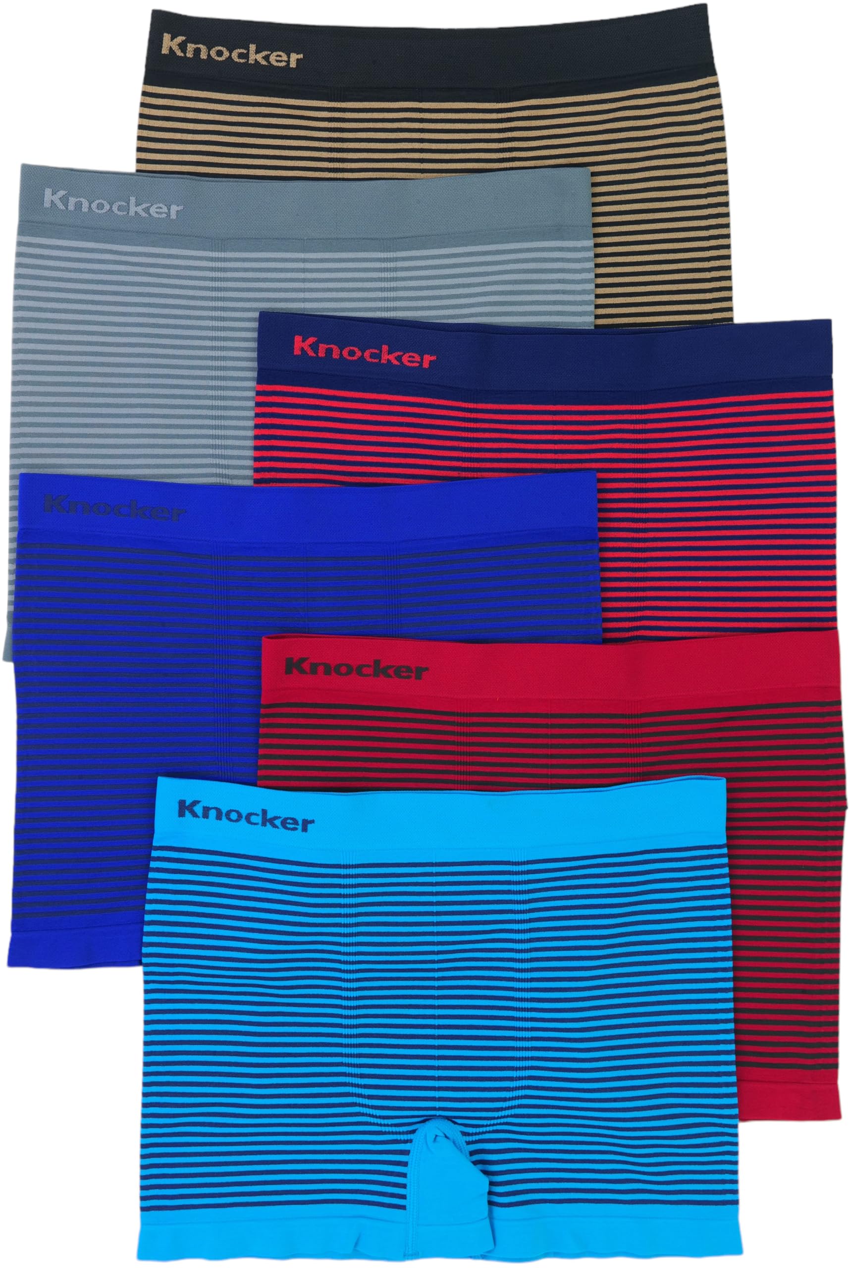 ToBeInStyle Men's Value Pack of 6 Stretch Boxer Brief Trunks