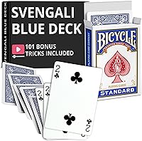 Vista 33 de Ted's Sterling Magic Precision Blue Rider Back Bicicleta Svengali Deck con instrucciones para más de 100 trucos (Reina de Corazones)