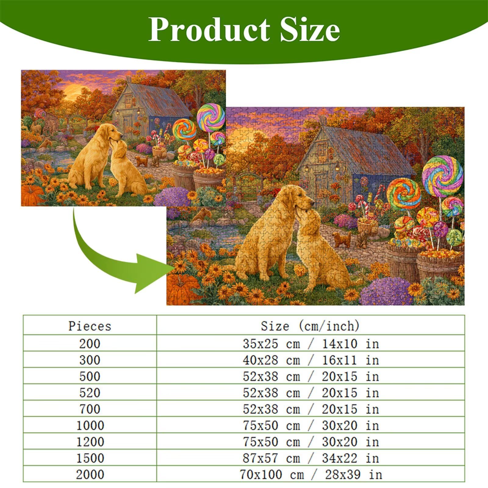 Puzzle 2000 sztuk - Gospodarstwo rolne i pies - Trwałe drewniane puzzle z literami na odwrocie - 75 x 105 cm - Kreatywne hobby bez kurzu - Artykuł kolekcjonerski i ponad 14 lat