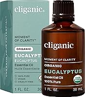 Cliganic Organic Eucalyptus Essential Oil 100% Pure Steam Distilled Non-GMO Verified for Diffusers & Aromatherapy 1oz