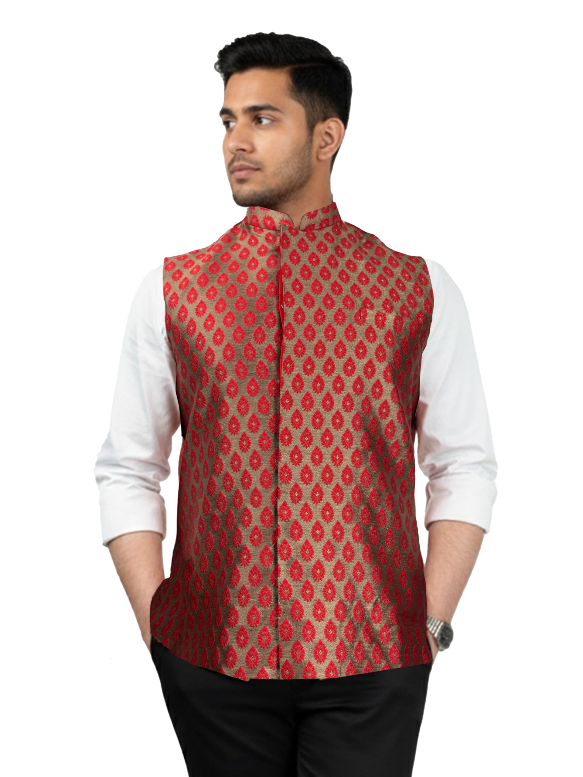 vastramay JBN Men's Silk Blend Nehru Jacket-picture-54
