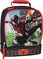Vista 1 de Bioworld Marvel Spider-Man Comic Superhero - Bolsa de almuerzo suave con doble compartimento, kit de 10 pulgadas