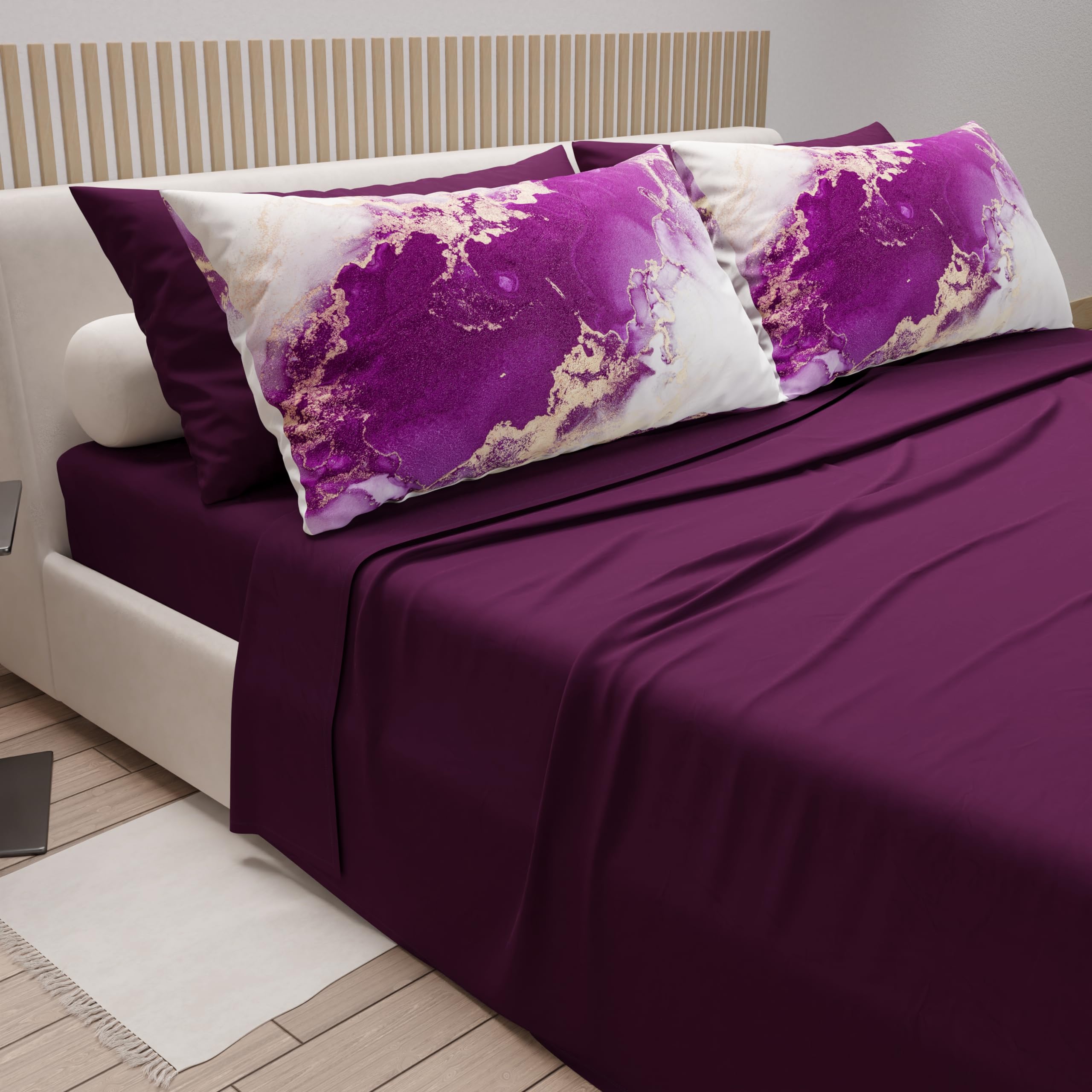 PETTI Artigiani Italiani, Double Bed Sheets in Cotton with Pillowcases in Digital Print - Image 2