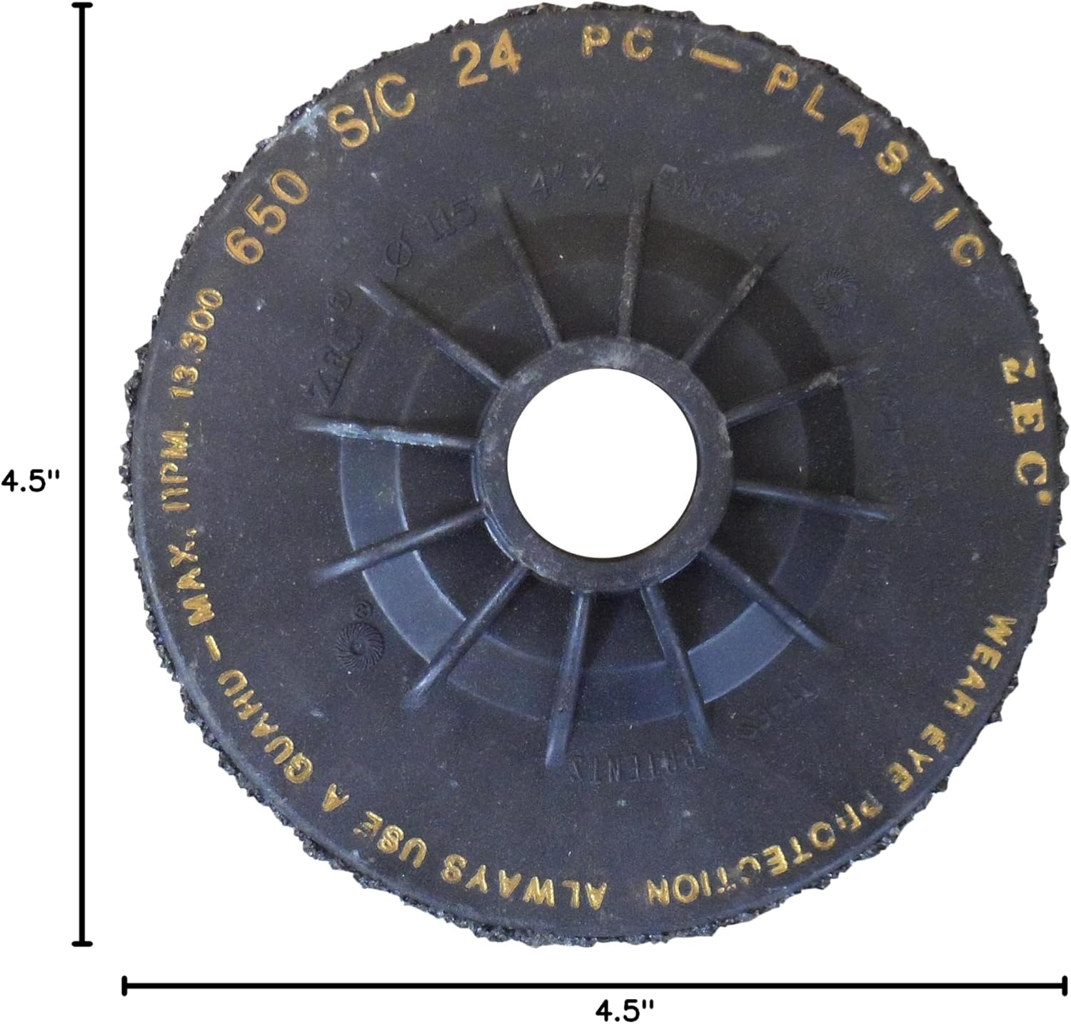 4.5" #12 Grit ZEC Disc (5 Pack)
