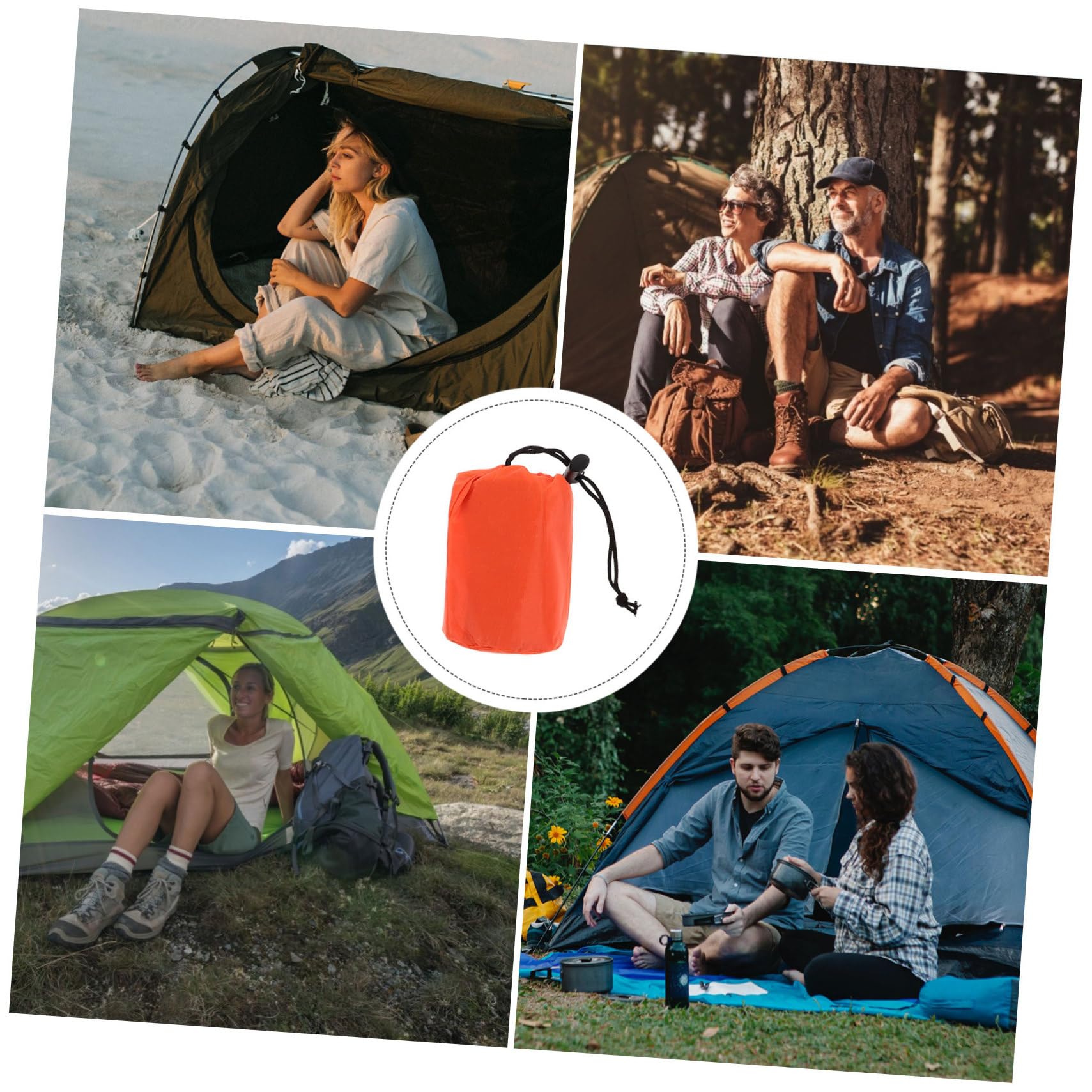 Kisangel 3satz Not-thermoschlafsack Für Camping Und Wandern Tragbar Aufbewahrungstasche Notfall-biwaksack Geeignet