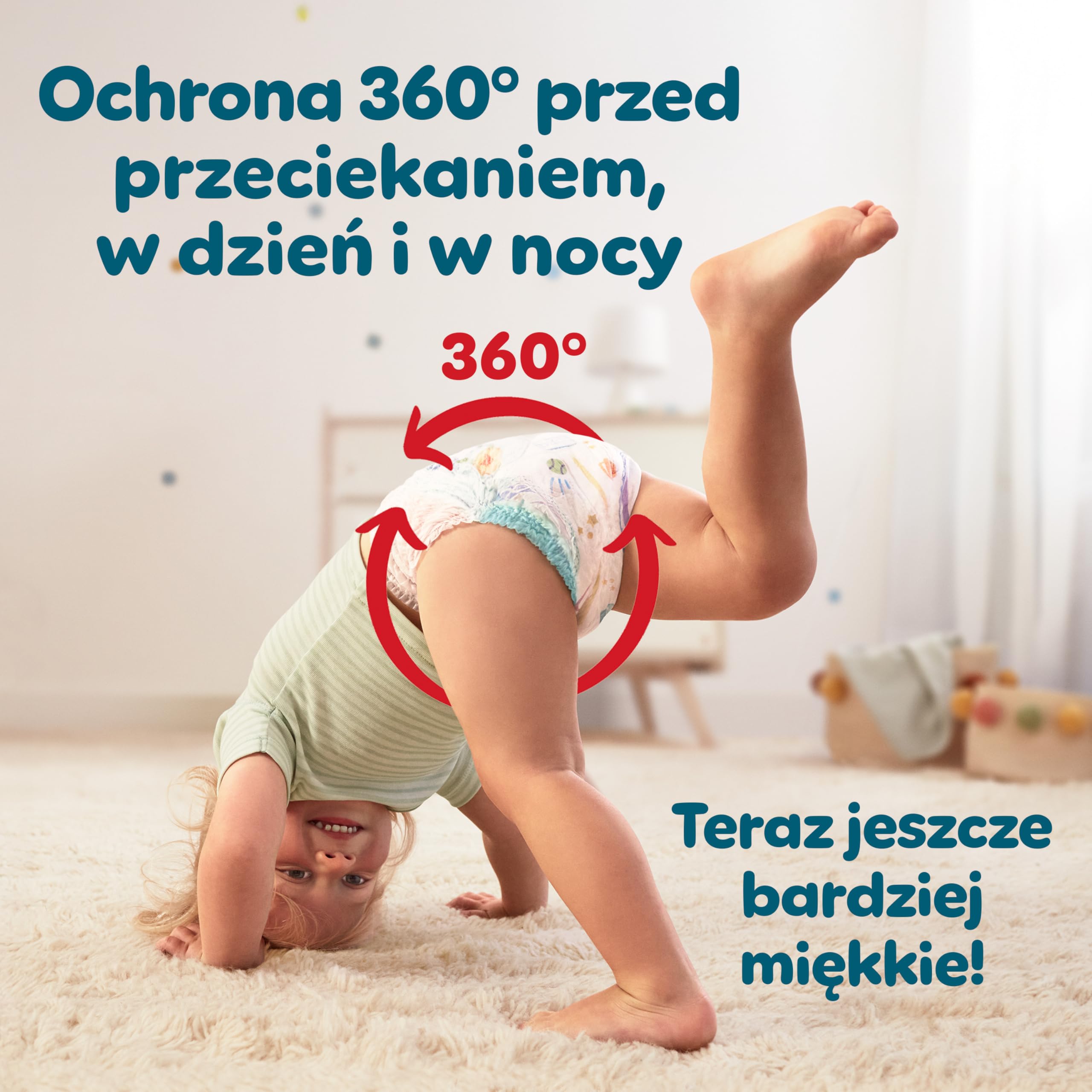 Pampers Active Baby Pieluchomajtki Rozmiar 4, 156 szt., 9kg-15kg, nawet 100% suchości w nocy i optymalny komfort skóry