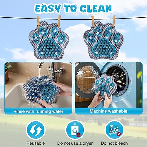 Miniatura 6 de pelonis Esponja Absorbente de Verdín para Tina de Hidromasaje Paw Spa - Esponja Absorbente de Aceite Reutilizable - Esponja Flotante Eliminadora de