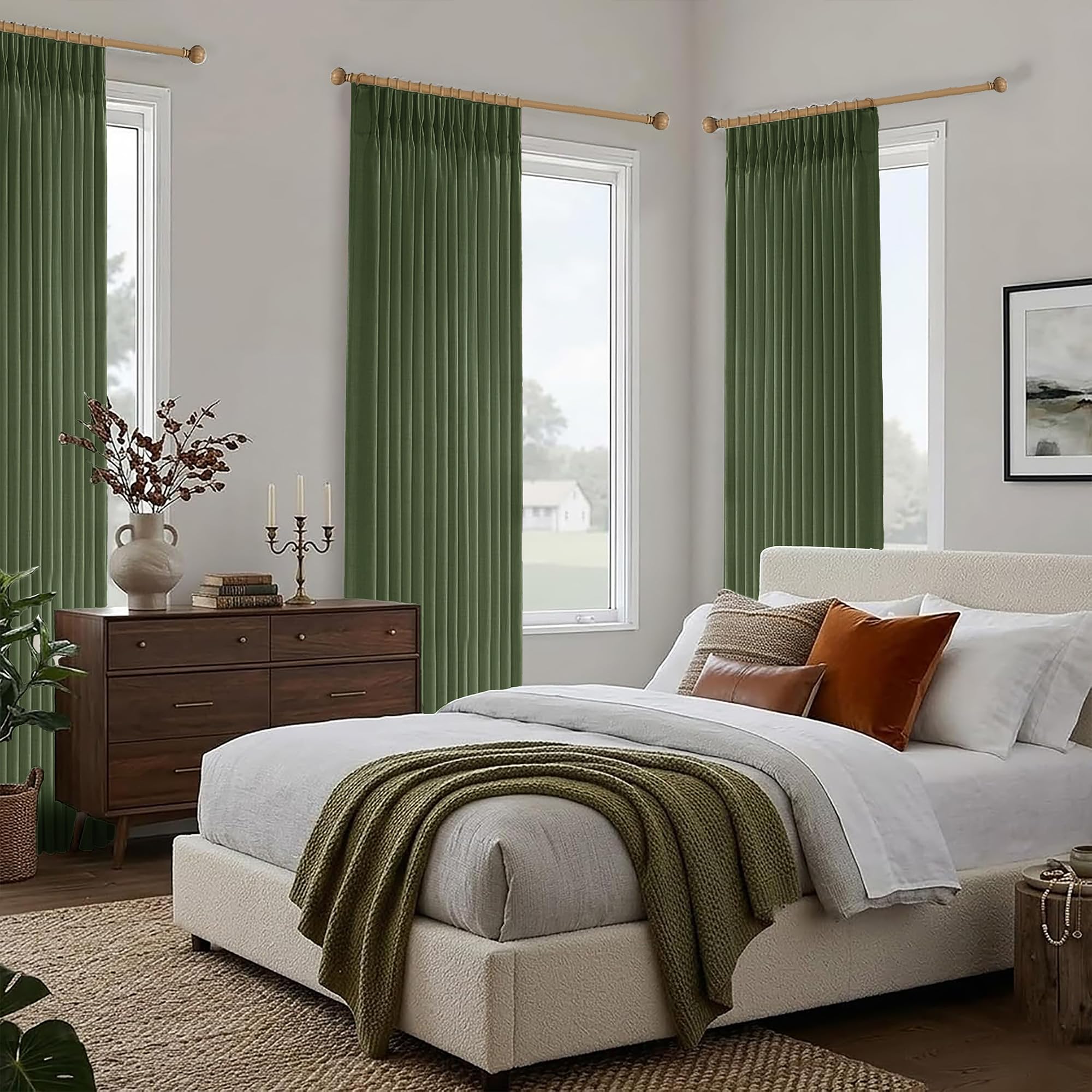 Linen Curtains - Pinch Pleat, Light Filtering -25