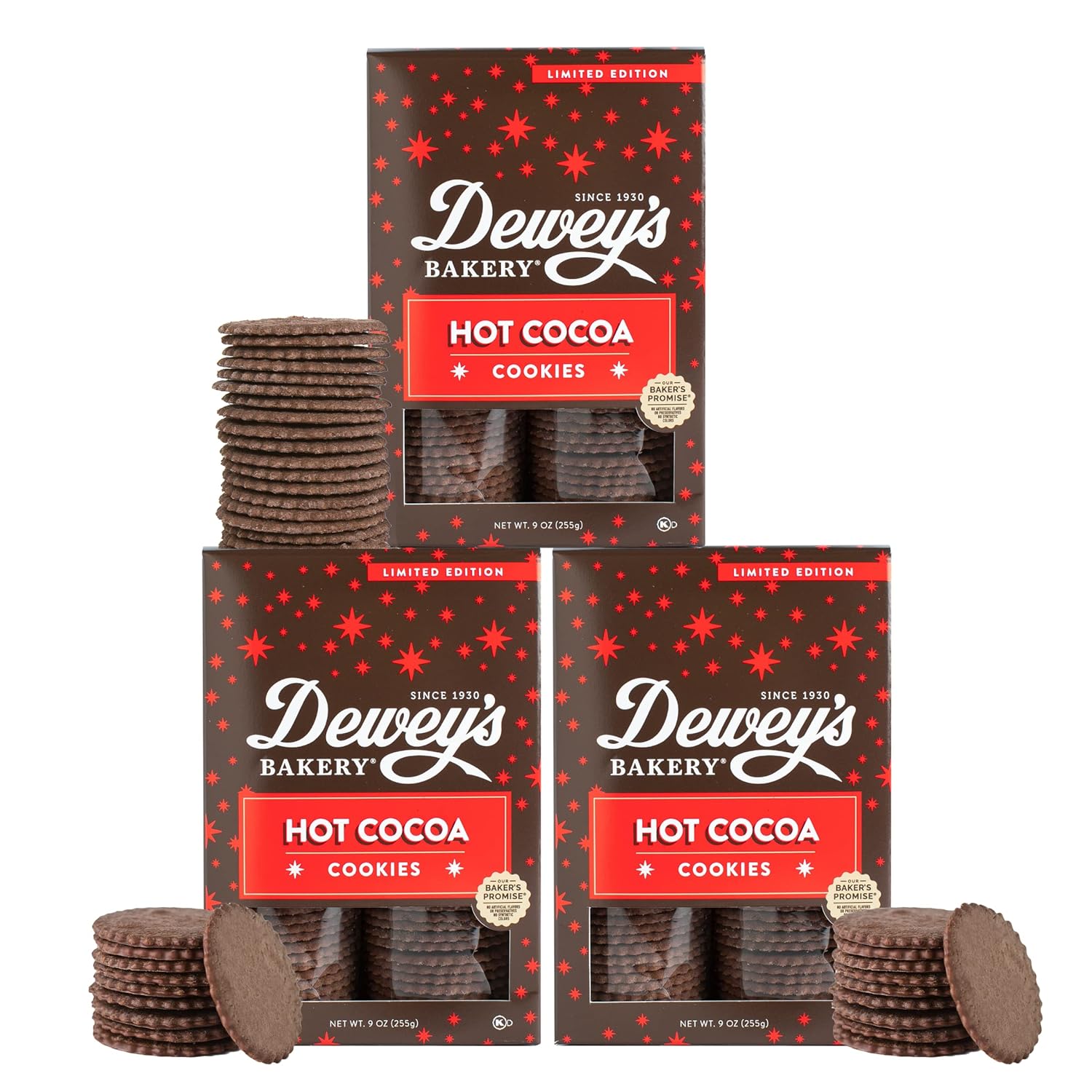 Dewey's Bakery Hot Cocoa Cookie Thins Thin Crispy