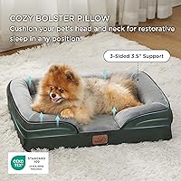 Vista 322 de Bedsure - Cama ortopédica extragrande para perros, sofá cama lavable para perros extragrandes, espuma de soporte con funda extraíble y lavable, negro