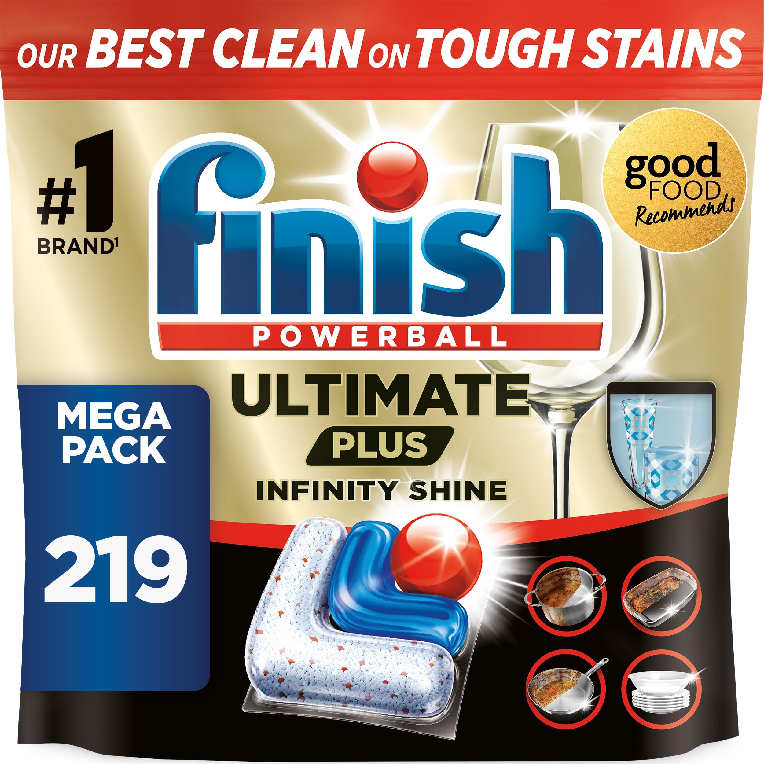Ultimate Plus Infinity Shine, Dishwasher Tablets, Fresh, 219