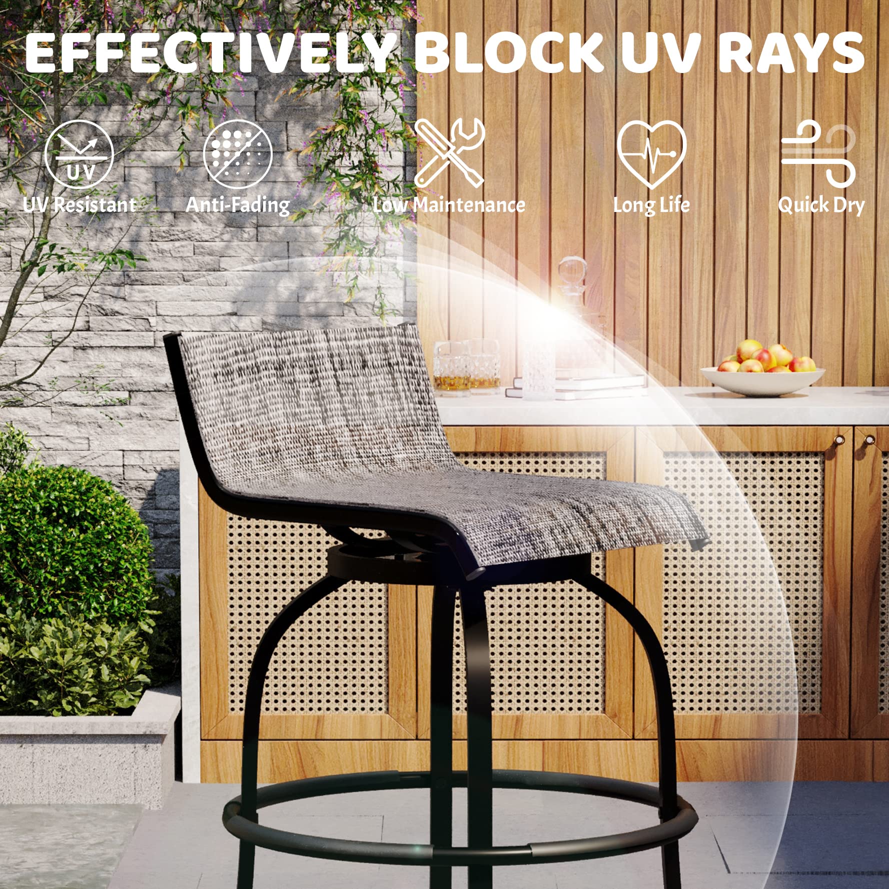 Outdoor Bar Stools Set Of Sundale Outdoor 32 Inch Seat