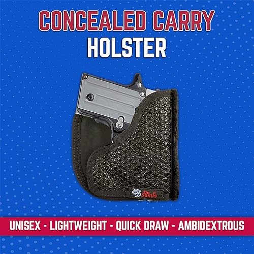 Miniatura 5 de DeSantis Super Fly - Funda de bolsillo ambidiestro para Glock 43, color negro, talla única