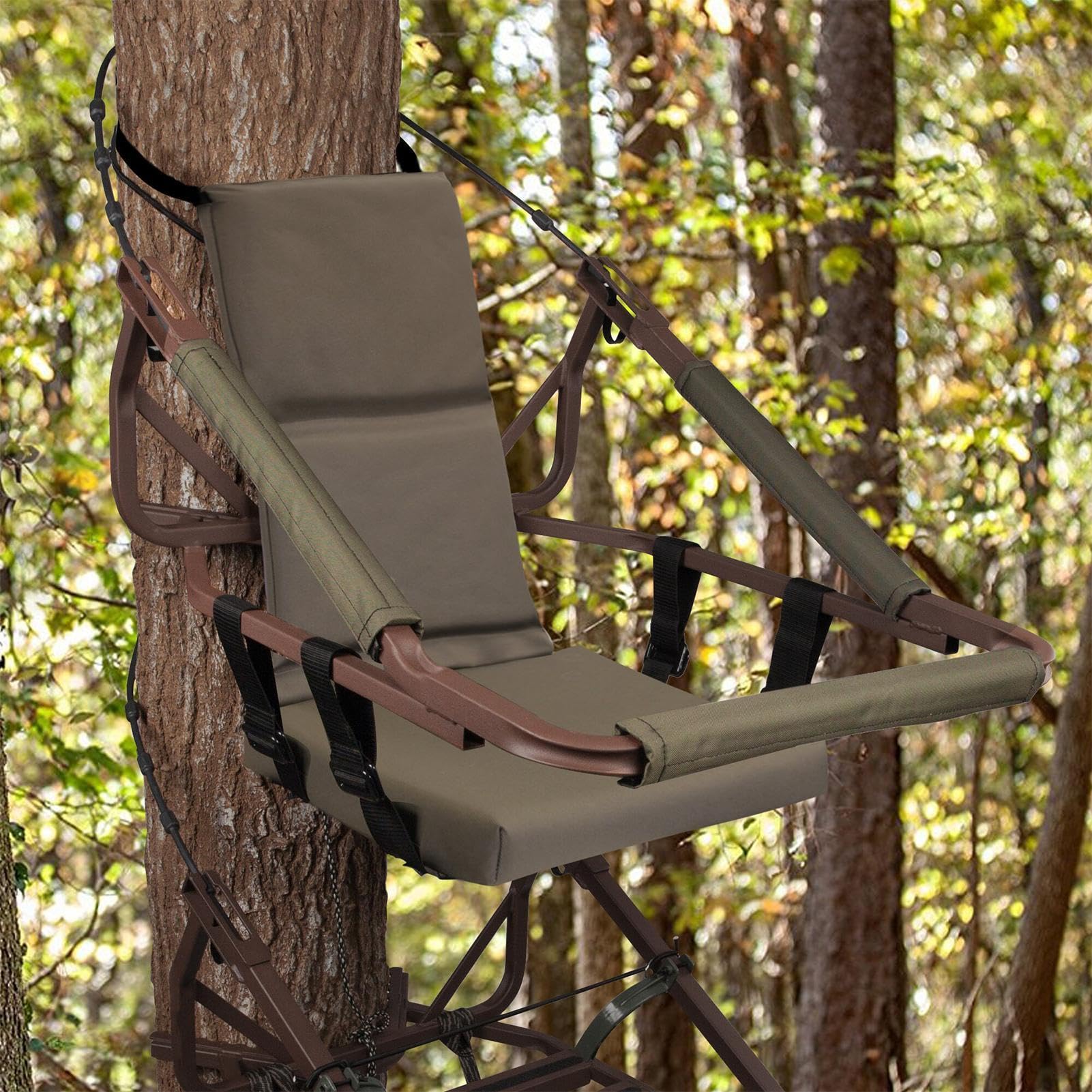 Supporto per albero - sedia da caccia | scala di ricambio per la seduta in piedi | sedia per alberi da vertice | Seggiolino in legno da caccia adatto per scalatori e consiglio | Supporto per albero da