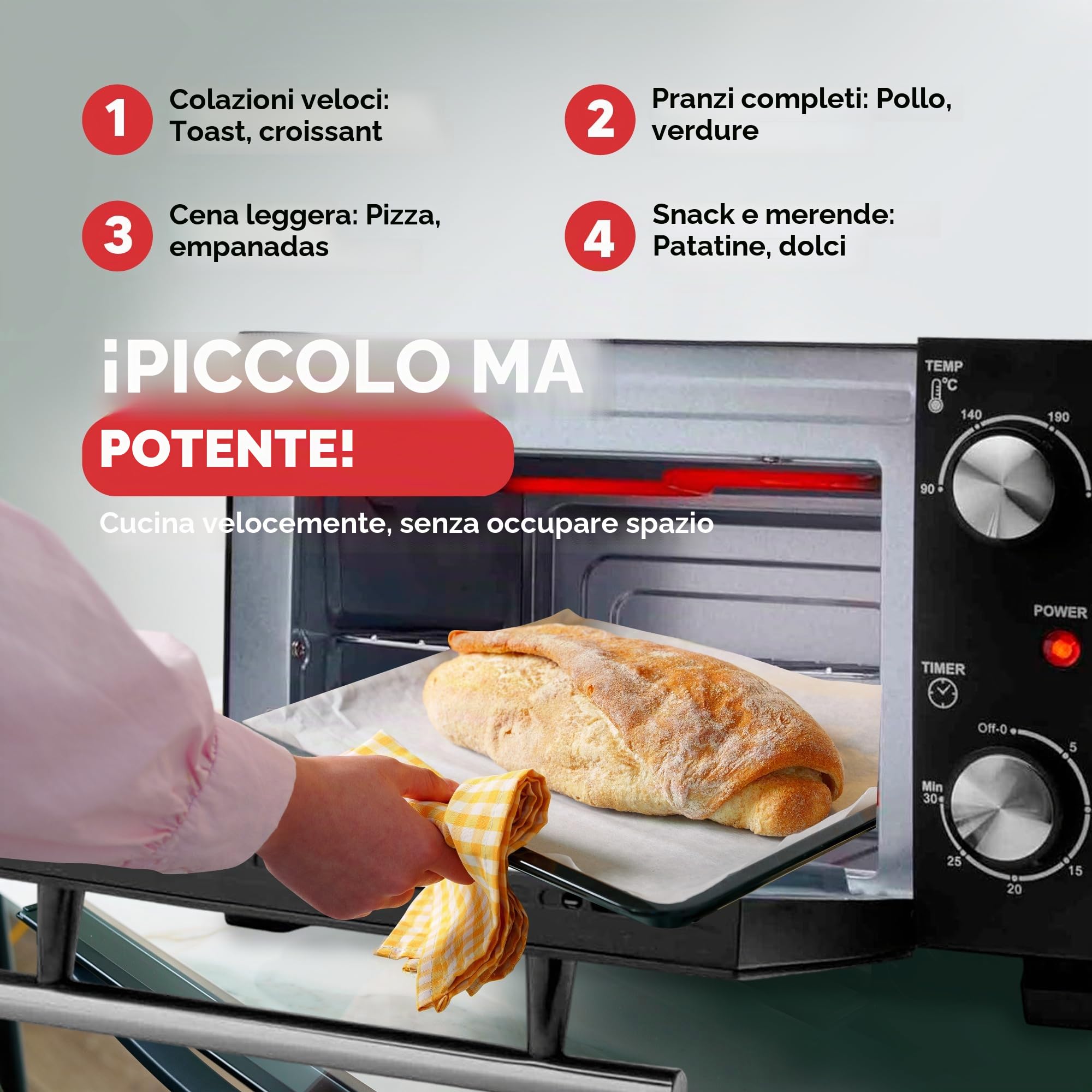 SOGO SS-10530 MINI FORNO TOSTER -10L - 1000W