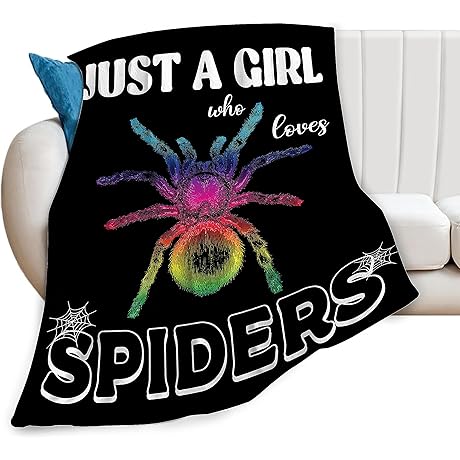Super Cozy and Snuggly "Just a Girl Who Loves Spiders" Blanket