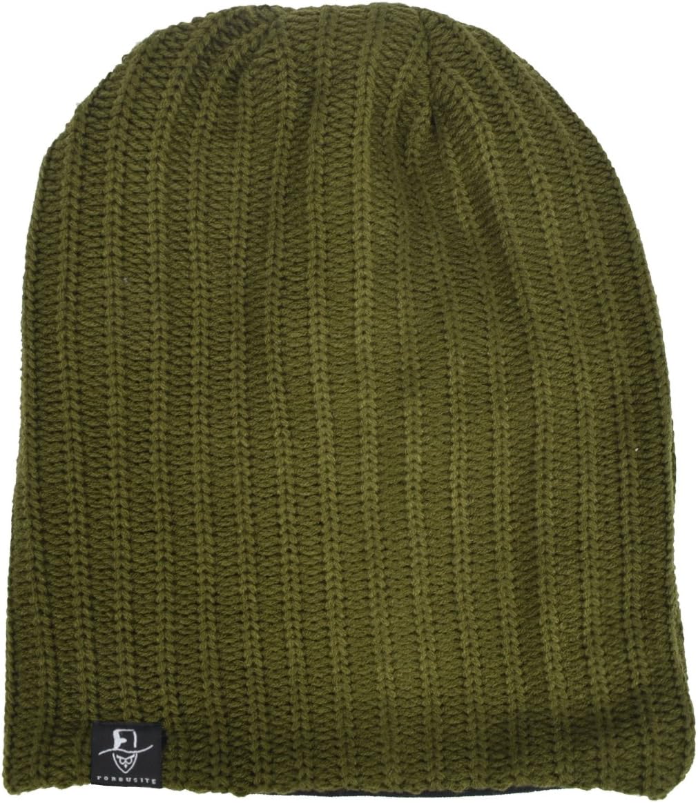 Men Oversize Skull Slouch Beanie Large Skullcap Knit Hat - Image 2