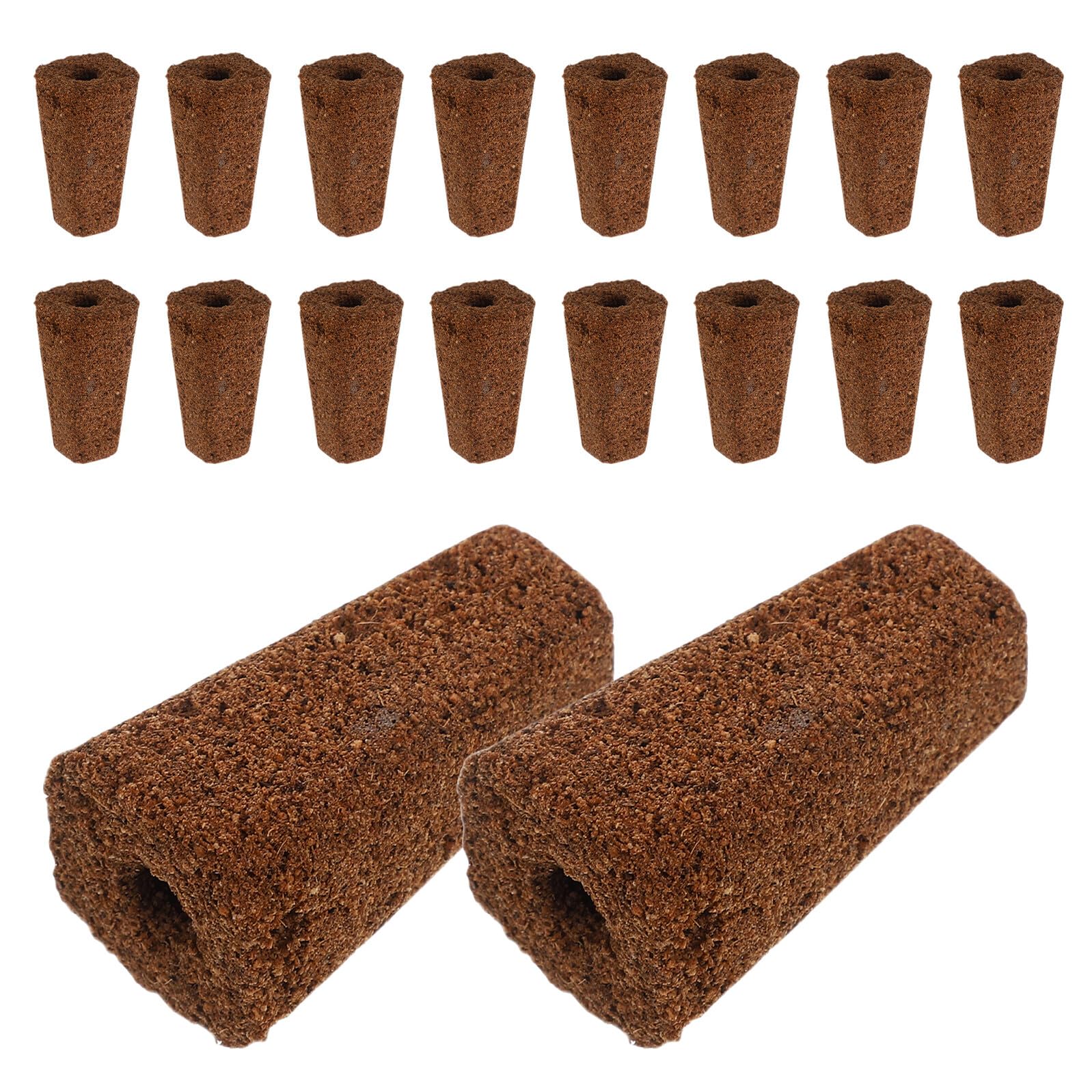 Supvox 30 Stück anzuchtschwämme hydroponic Grow sponges wachstumsschwämme hydroponic soilless schwämme hydrokultur schwämme Hydroponische Light Brown
