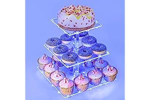 Pastry Stand 3 Tier Acrylic Cupcake Display Light up Cake Stand